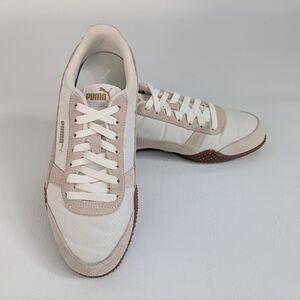 Puma Women's Bella Ripstop Sneakers Size 8 Cream Beige Thin Soles